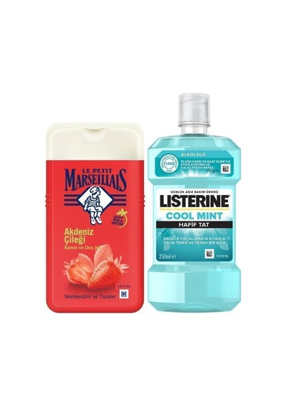 Listerine Coolmint Hafif Tat Ağız Bakım Suyu 250 ML + Lpm Akdeniz Çileği Duş Jeli 2 x 250 ML