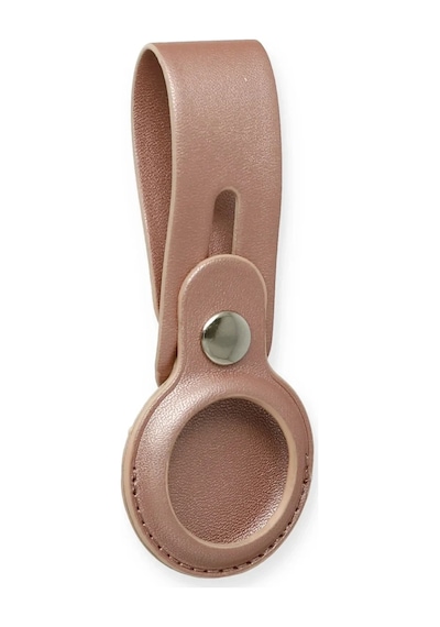 Newface Airtag Askılı Deri Kılıf - Rose Gold
