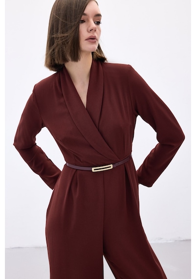 Sateen Kemerli Salaş Tulum - Bordo-136566 Bordo
