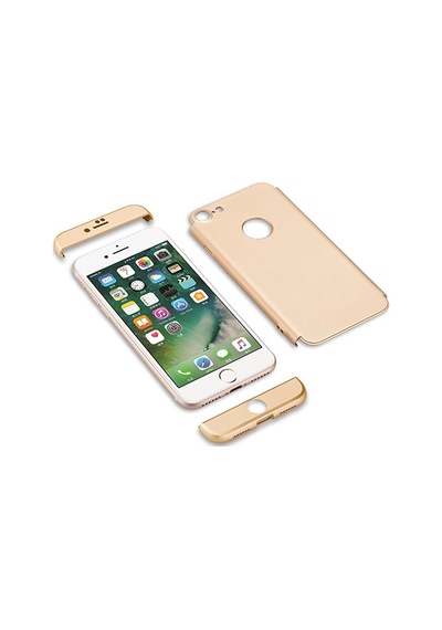 Zore Apple Uyumlu iPhone 7 İle Ays Sert Kılıf Gold Gold
