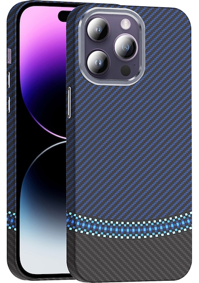 Nihcase Apple Uyumlu iPhone 14 Pro Max Kılıf M-safe Karbon Fiber Tasarım Gross Kapak