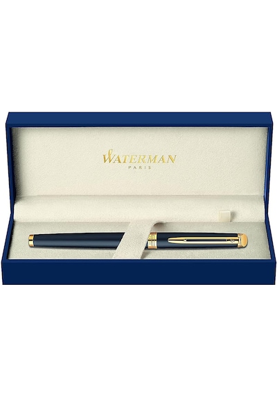 Waterman Hemisphere Mat Siyah Altın Tasarımlı Roller Kalem, Ince Çok Renkli