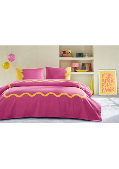 Pike Takımı Ranforce Çift Kişilik Pembee Neon Wave E Pembe