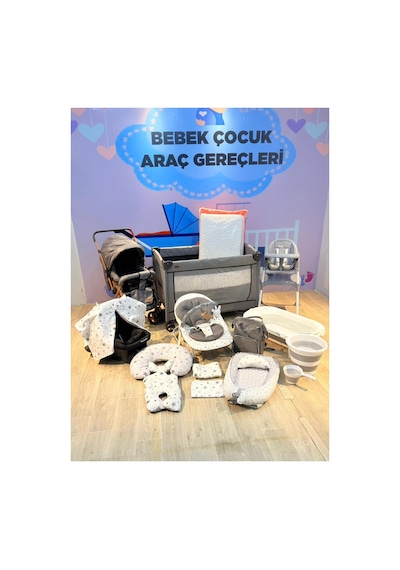 20 Parça Bebek Çeyiz Seti Bebek Arabası Puset Beşik Ana Kucağı Bebek Bakım Çantası 7'li Tekstil Seti Griy Griy 20 Parça Bebek Çeyiz Seti Bebek Arabası Puset Beşik Ana Kucağı Bebek Bakım Çantası 7'li Tekstil Seti Griy Griy