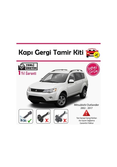 Barrer Mitsubishi Outlander Kapı Gergi (Limitör) Tamir Kiti 2000-2017