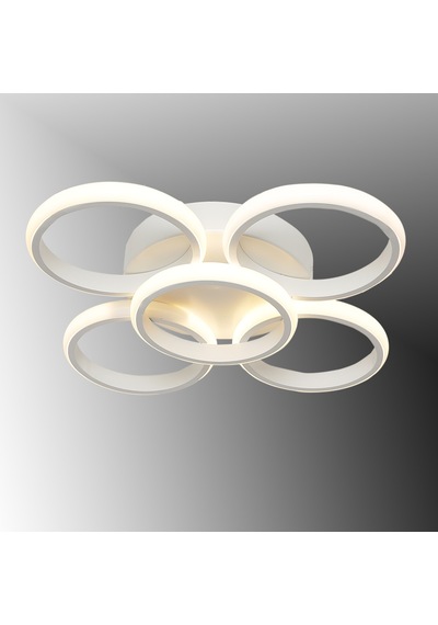 Tt304-4+1-By Yuvarlak Tt Aydınlatma Mat Beyaz 5 Li Led Avize