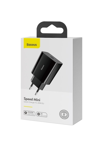 Baseus Speed Mini Quick Charger 20W Şarj Başlık Type-C Hızlı Şarj (496272265)