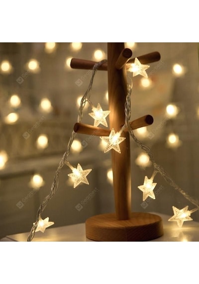 Dekoratif Yıldızlı İp Led Işık - Star Yıldız Led Işık Yılbaşı Süs