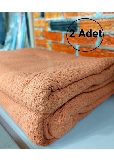 2 Adet Şaheser %100pamuk Çift Kiş. Pike240x220 Tek Pike -portakal Turuncu