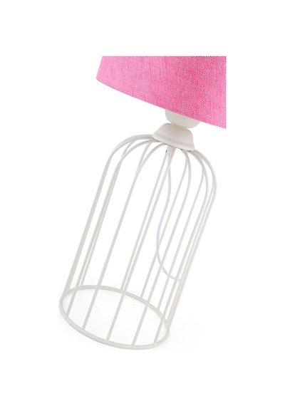 Tema Masa Lambası Beyaz Pembe Şapka