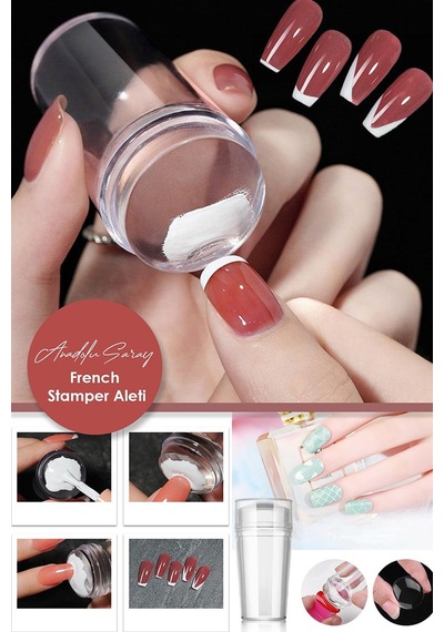 Pratik French Stamper Aleti | Tırnak Süs Damgalama Aleti Seti