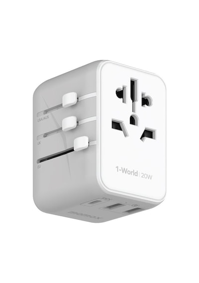 Momax UA11W 1 World 20 W 3 Port + AC Şarj Adaptörü Beyaz
