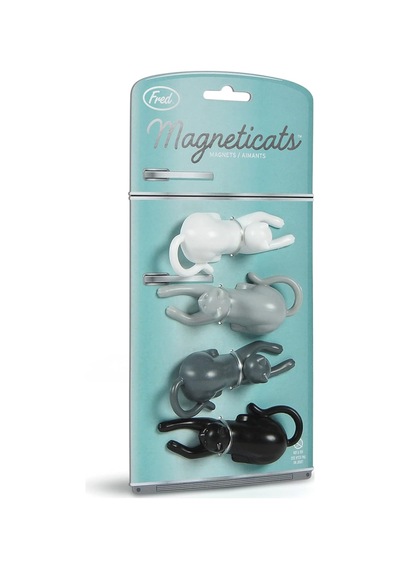 Lexroo Genuine Magneticats Buzdolabı Mıknatısları, Plastik, Siyah/beyaz/gri, 7,8 X 3,2 X 2,5 Cm, 4