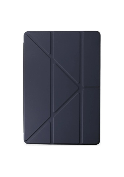 Uray Store Apple iPad Uyumlu 9.7 2018 Kılıf Kalemlikli Mars Tablet Kılıfı - Lacivert Arka Kapak