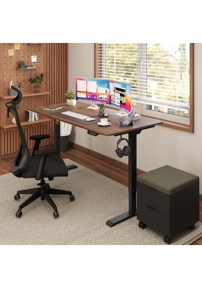 Uprise Comfort Çift Motorlu Yükseklik Ayarlı Masa 72 121 Cm Siyah Ayak/ceviz Tabla, 140x70 Cm Diğer Uprise Comfort Çift Motorlu Yükseklik Ayarlı Masa 72 121 Cm Siyah Ayak/ceviz Tabla, 140x70 Cm Diğer