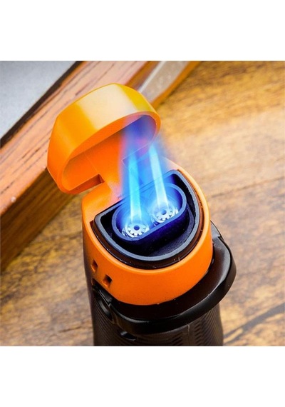 Lubinski Lion Çift Torch Puro Çakmağı Orange Ice Lb-180