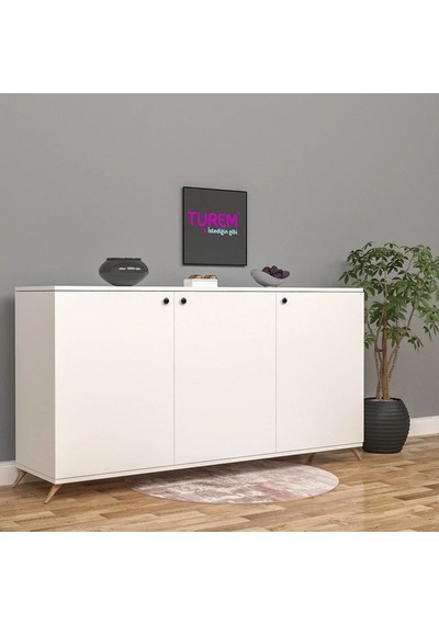 Meşe Konsol Mdf Beyaz