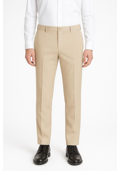 Yazı Vero Erkek Regular Fit Pamuklu Kumaş Pantolon - 7436 Krem