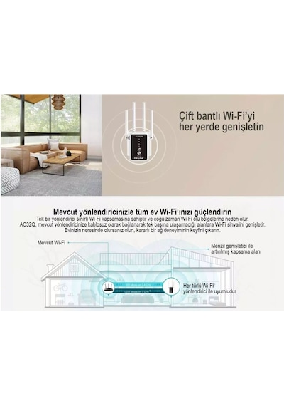 Hadron Pix-link Lv-ac32q Ac1200 Dual Band Wifi Sinyal Güçlendirici Repeater 1200mbps Siyah / Beyaz