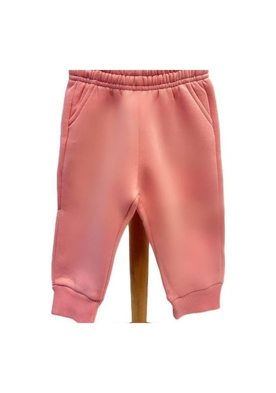 Woo Rage Kız Bebek İçi Şardonlu Kalın Eşofman Alt-15455 Pembe
