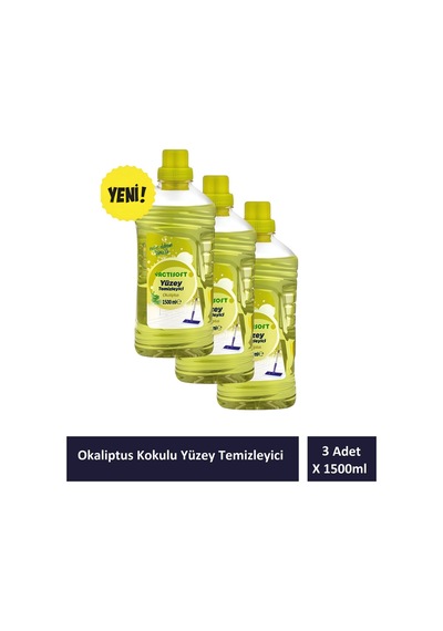 Okaliptus Kokulu Yüzey Temizleyici 3 Adet X 1500 Ml 3'lü Set