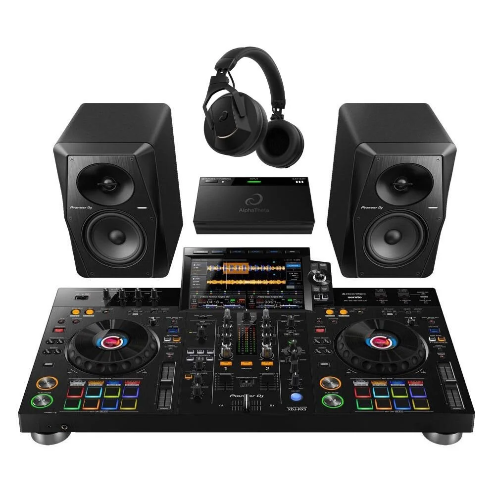Pioneer Dj Xdj-rx3 All İn One Dj Kontrol Ünitesi + Vm-70 Monitör Hoparlör Çift + Hdj-f10-tx Dj Kulaklık