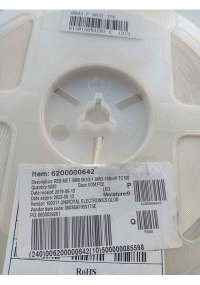 0603saf9531t5e 9.53k 603 Direnç 2000 Adet