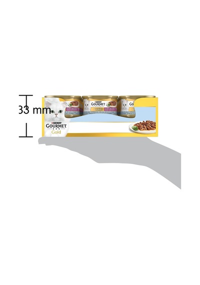 Gold Çifte Lezzet Okyanus Balığı & Sebzeli Yaş Kedi Maması 24 X 85 Gr