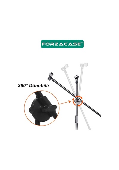 Zemin İçin 360 Döner Profesyonel Metal Mikrofon Standı 170 Cm - Fc1075 Standart
