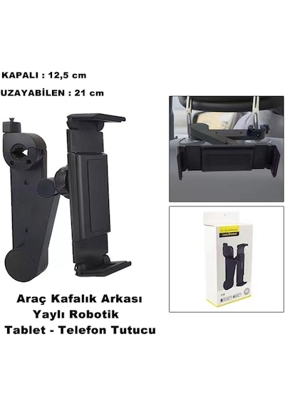 Tablet Ve Telefon Tutucu Araç Içi Arka Koltuk Kafalık Model