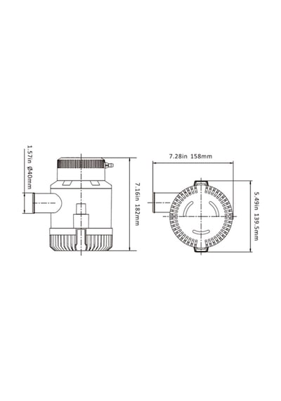 Sealux Marine Sintine Pompası 3500 GPH 24V
