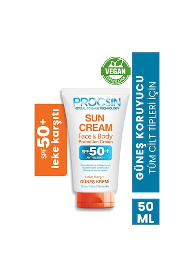 Procsin Koyu Leke Karşıtı Yüksek Uv Korumalı Güneş Kremi SPF 50+ 50 ML