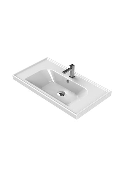 TURKUAZ CERASTYLE FRAME ETAJERLİ LAVABO 65X45CM