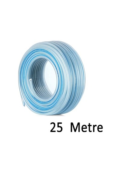 25 Metre Örgülü Şeffaf Bahçe Hortumu Dayanıklı 3 Katlı Sağlam Çeşme Su Sulama Yıkama Hortum 12.5 Mm 1/2"