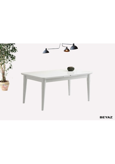 Kelebek Açılır Mdf Masa Mutfak,salon,yemek Odası Masası 60x100 Cm Beyaz