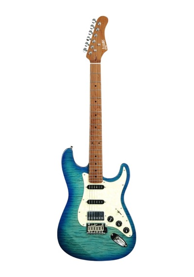 Luxars S-g25 Sbl Stratocaster Tipi Elektro Gitar Spalted Blue