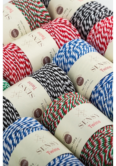 Sensy Premium 200 Metre 200 G Mavi Beyaz Paket Ip Hediye Paketleme Ipi Marteniçka Ipi Twine Baker