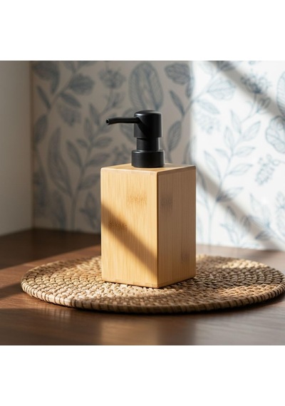 Bambu Sıvı Sabunluk Ahşap El Sabunu, Losyon Ve Şampuan Dispenseri Modern Banyo, Mutfak Ve L Diğer