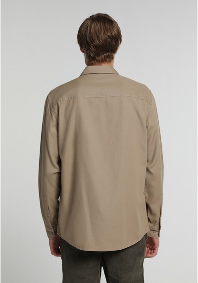 Colin's Colins Regular Fit Shirt Neck Düz Erkek Kahverengi Uzun Kol Gömlek Cl1083468 Q1.v1 Cml Camel