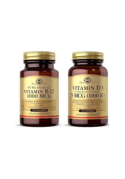 Solgar Vitamin B12 1000 Mcg 100 Kapsül Solgar Vitamin D3 1000 Iu