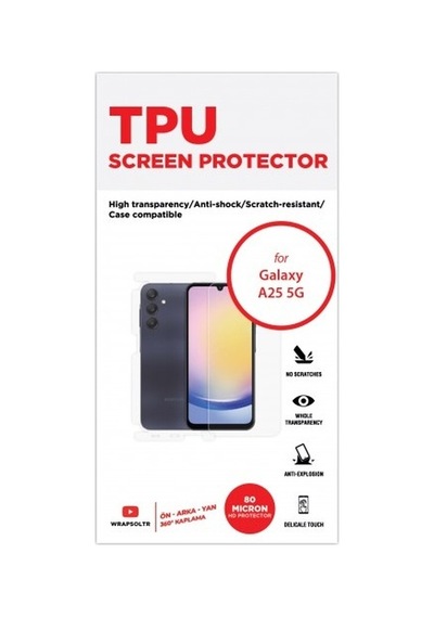 Samsung Galaxy Uyumlu A25 5g Ön, Arka Ve Yan 360 Derece Tam Kaplama Tpu Film
