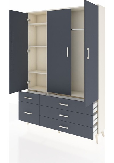 Arges Dolap 5 Raflı 5 Çekmeceli Tek Askılı 132x30x195 Aytaşı-antrasit/antrasit Antrasıt/antrasıt Arges Dolap 5 Raflı 5 Çekmeceli Tek Askılı 132x30x195 Aytaşı-antrasit/antrasit Antrasıt/antrasıt