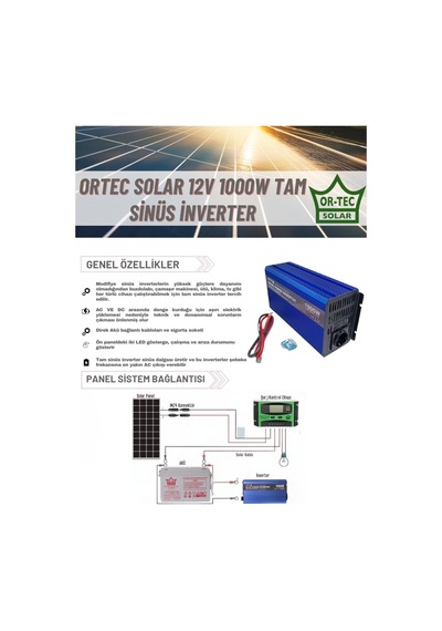 Ortec Ort1000 12v 1000w Tam Sinüs Inverter