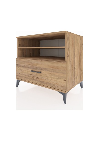 Kronos Şifonyer 2 Raflı Tek Çekmeceli 88x59x80 Çam-çam Çam