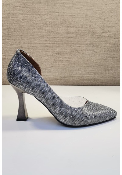 Bilener Zenne Stiletto Ayakkabı Platin Simli PLATİN SİMLİ