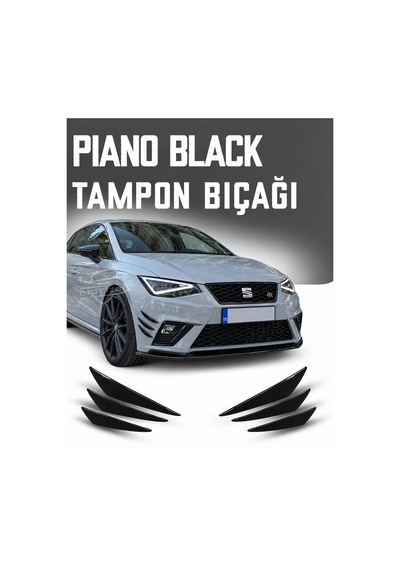 Seat Ibiza Tampon Bıçağı Piano Black 6'lı Kanatlı