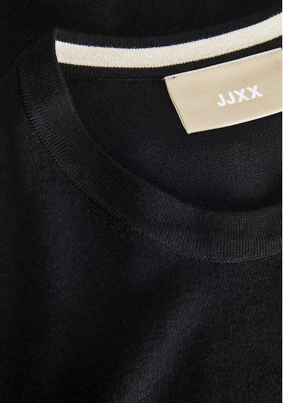 Jack & Jones Kadin Bisiklet Yaka Uzun Kollu Kazak - Cara 12255368 Black Kırmızı