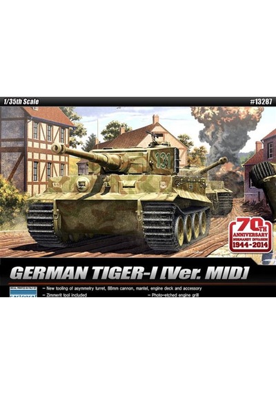 Academy 13287 1/35 Ölçek, Tiger-ı Mid. 70.yıl Normandiya Çıkartması Tankı, Plastik Model Kiti-49151
