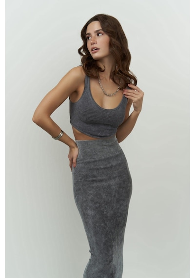 Mai Collection Mai Studios Co. Jade Eskitme Fitilli Etek Füme