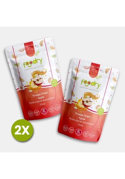 Freeze-dry Elma Freeze Dried Apple Dondurularak Kurutulmuş Meyve Kurusu 17gx2 34 G